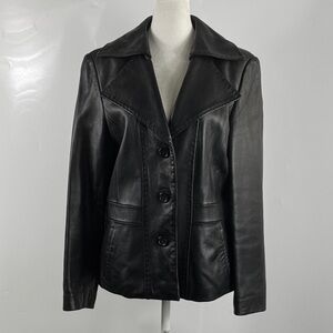 TIBOA LEATHERS™️ Vintage Black Leather Motorcycle Jacket